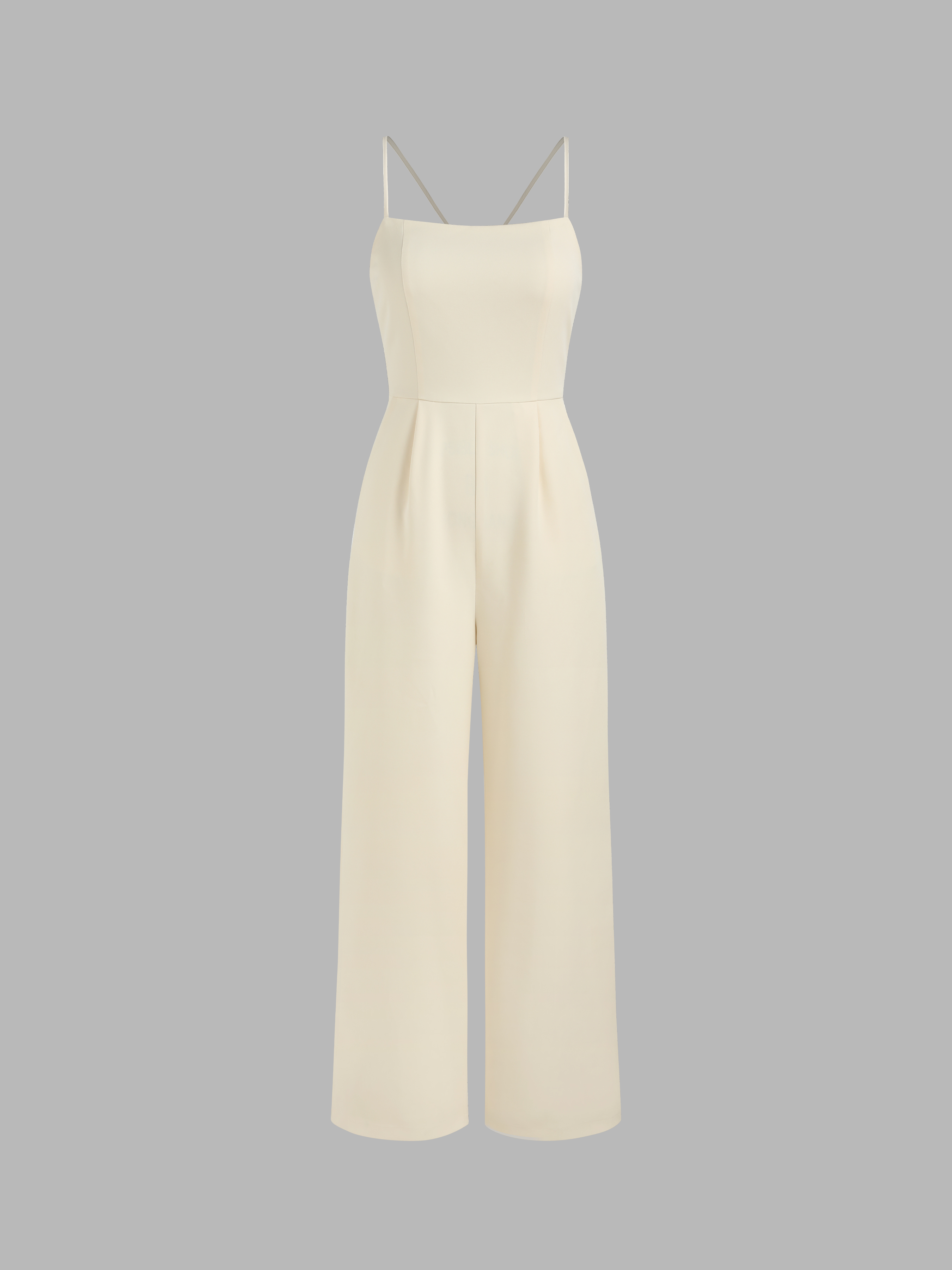 Cami Lace Up Straight Leg Jumpsuit For Coffee Shop