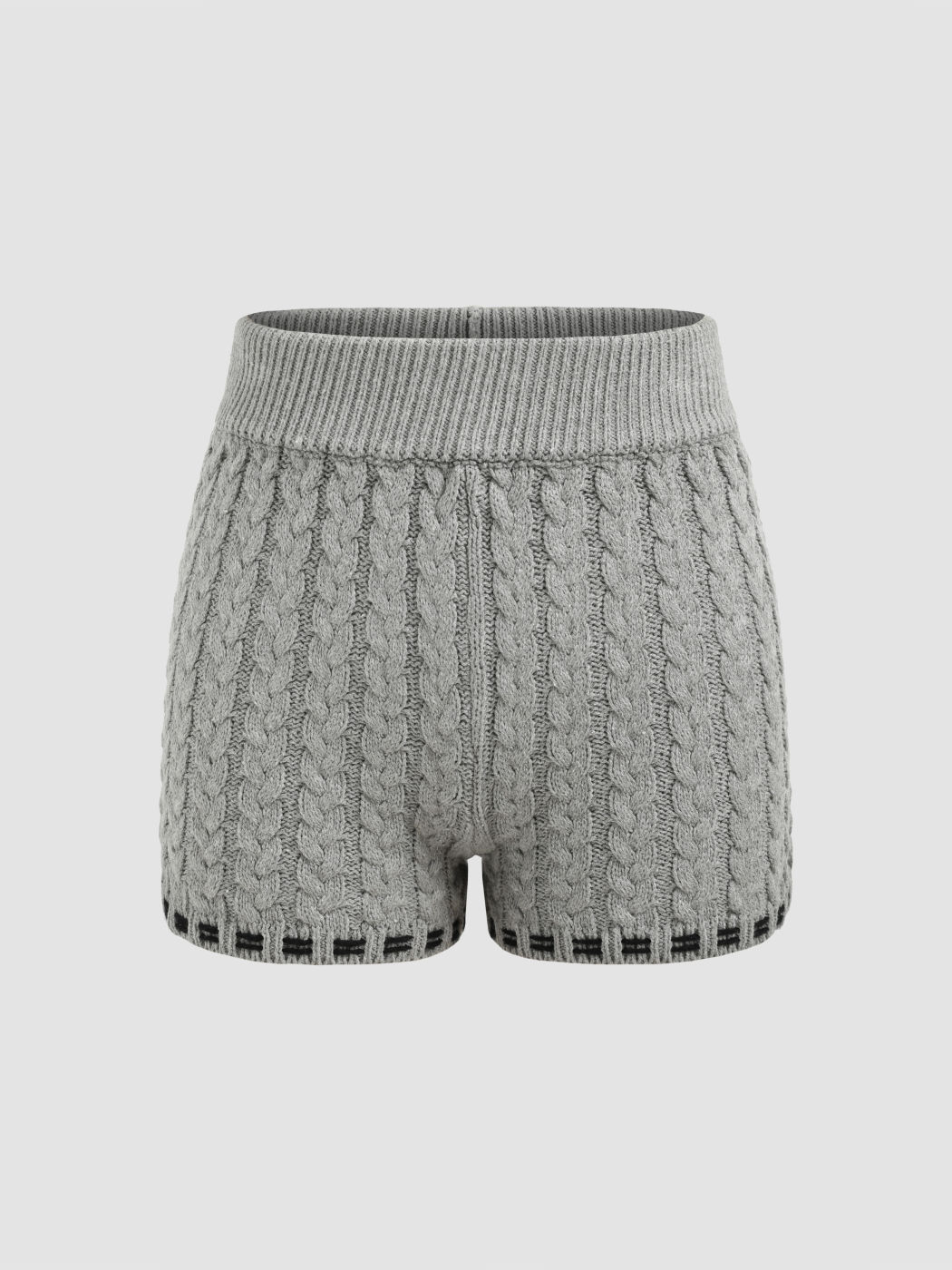  Mid Waist Regular Knitted Shorts