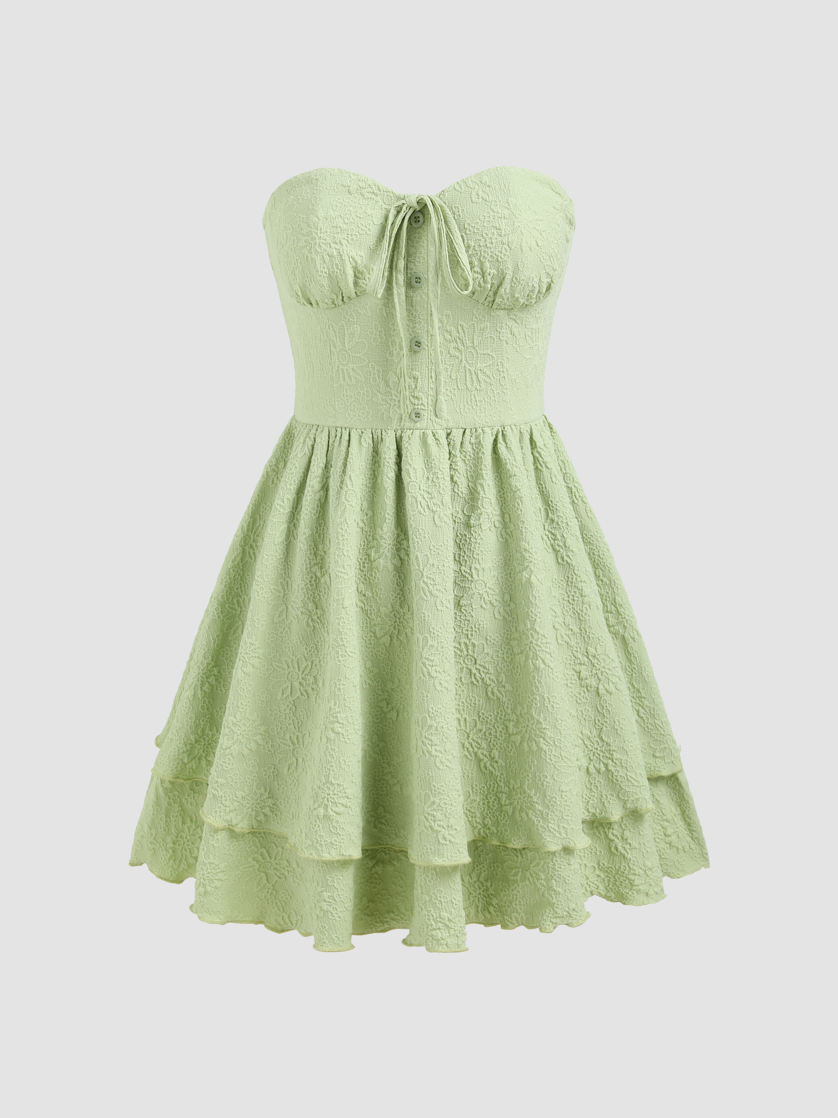 Floral Ruffles Mini Shirtdress main image 0