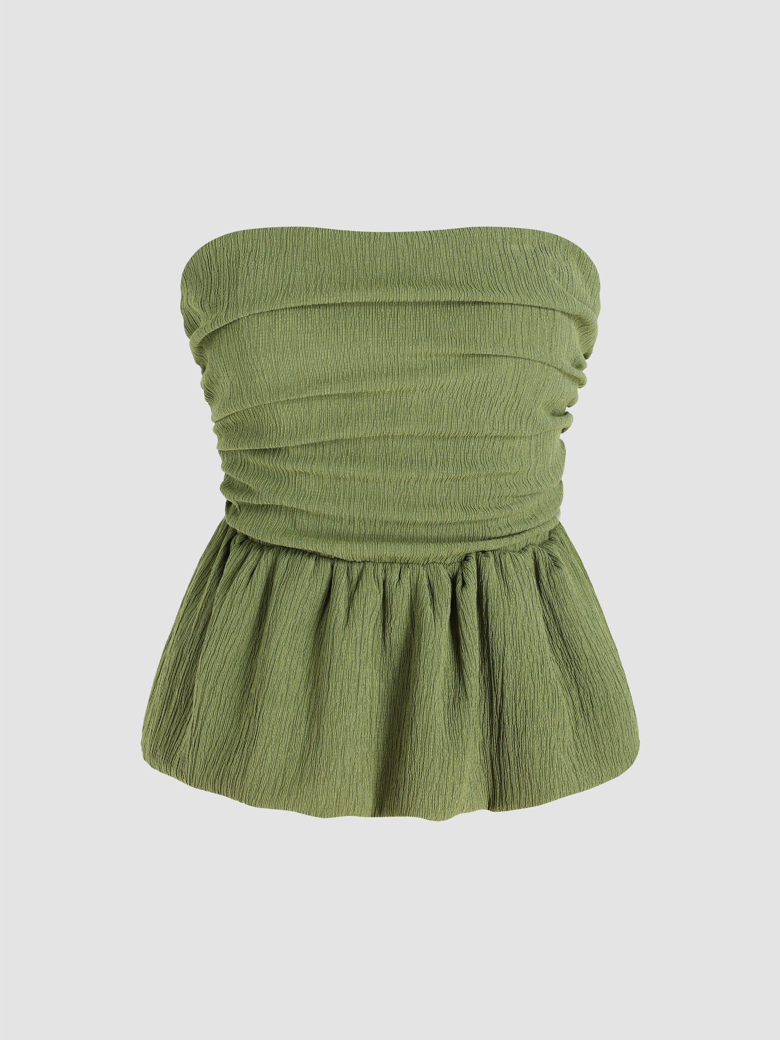 HYFVE Bubble Hem Tube Top