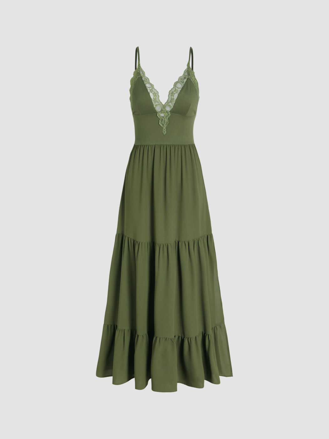 V-Neck Ruffle Sleeveless Maxi Dress