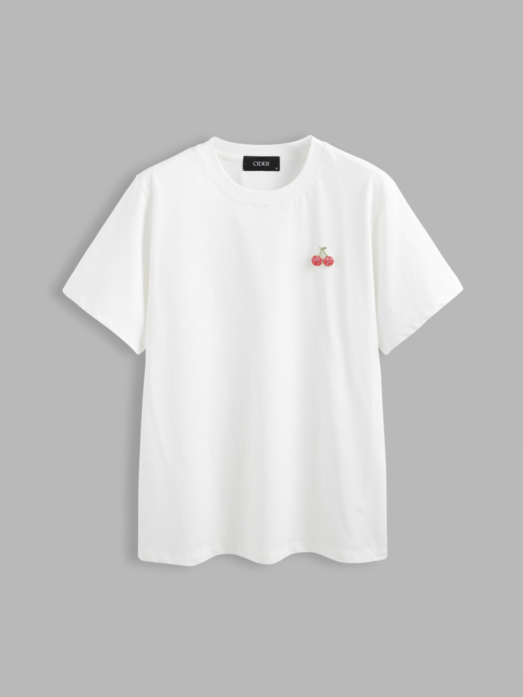 Kurzarm-T-Shirt mit Kirschdekor