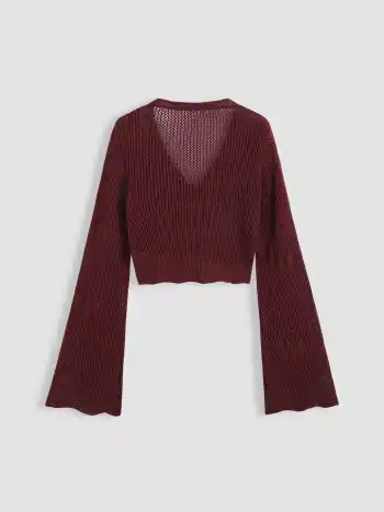 Hohles Strick-Knoten-Cardigan