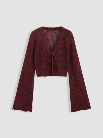 Hohles Strick-Knoten-Cardigan