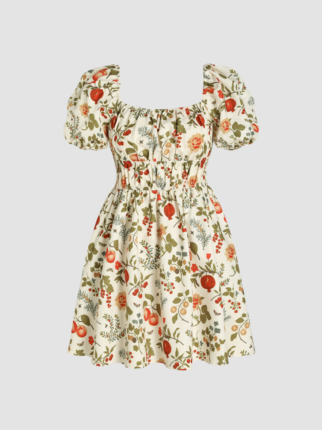  Blumen Gerüschtes Rüschen Midikleid