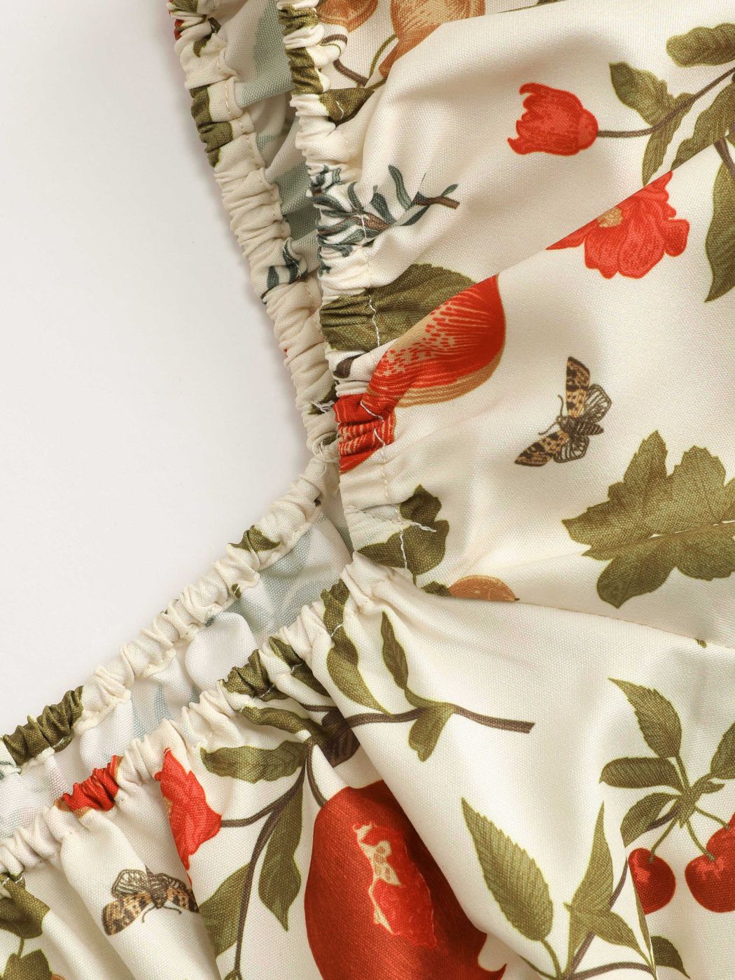  Blumen Gerüschtes Rüschen Midikleid
