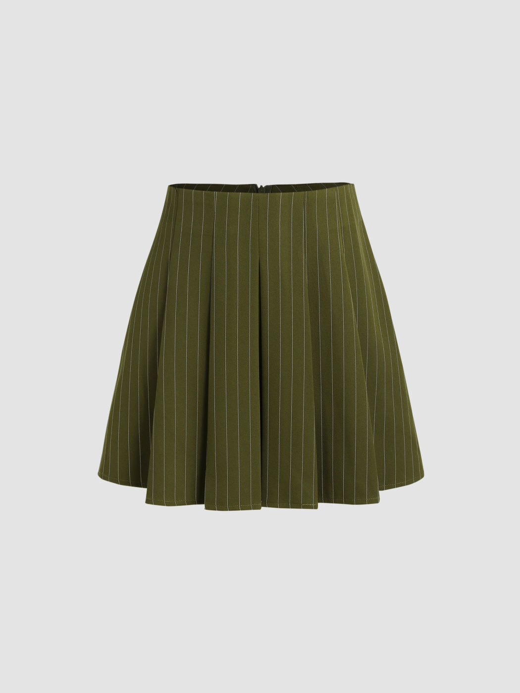  Gestreifte Plissee-Shorts mit weitem Bein