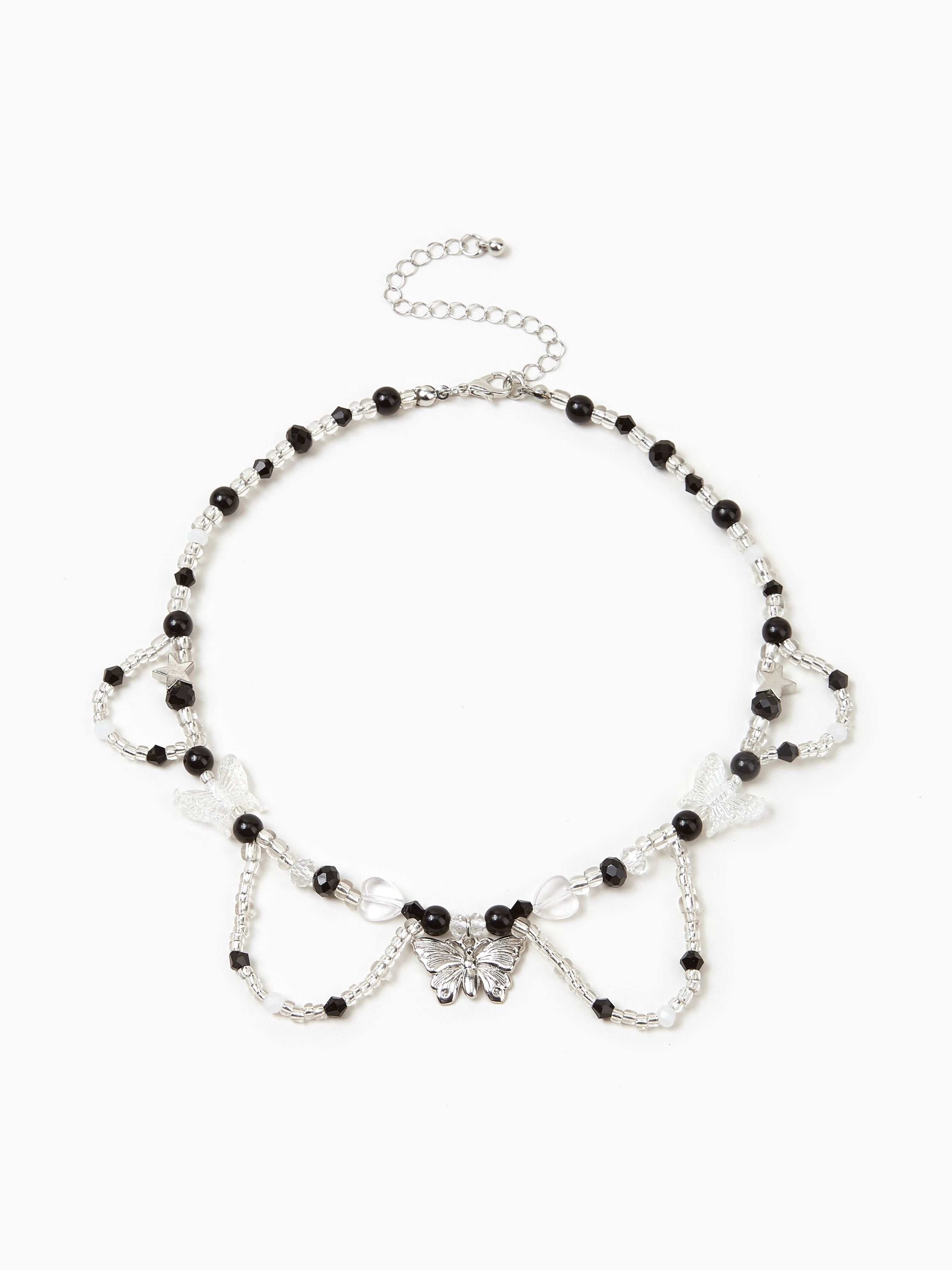 Butterfly Beaded Necklace Cider