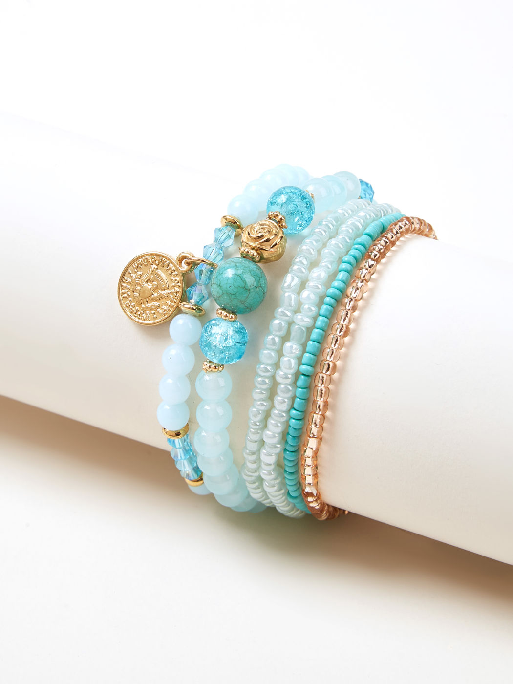 6pcs Kristallperlen-Armband