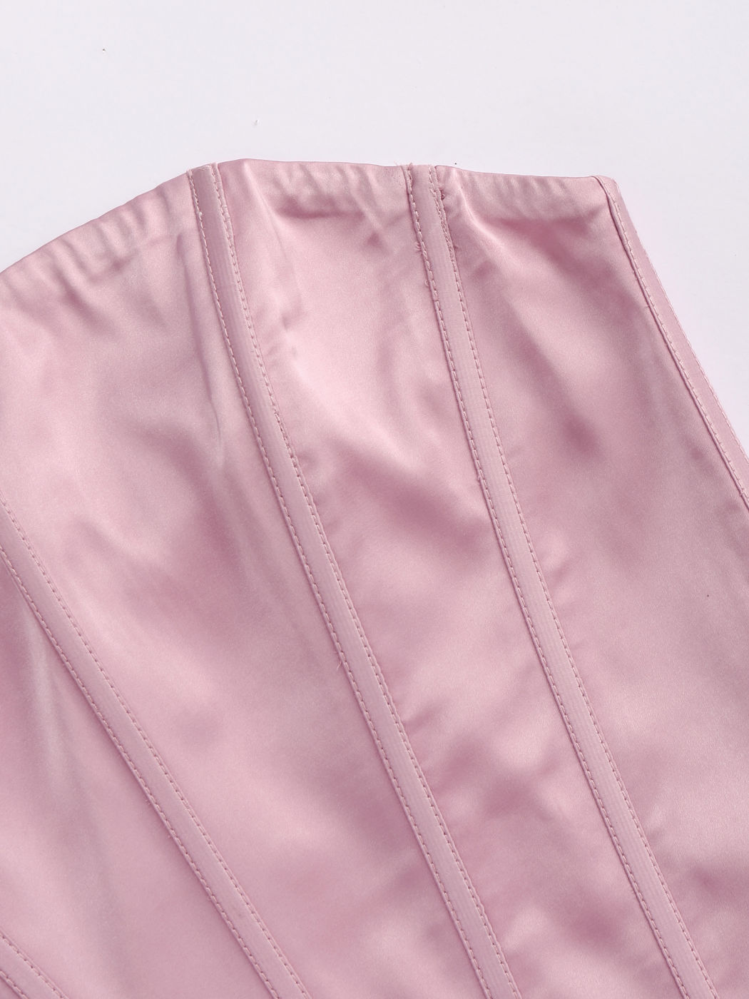 Satin-Schlauch-Maxikleid mit Rüschen