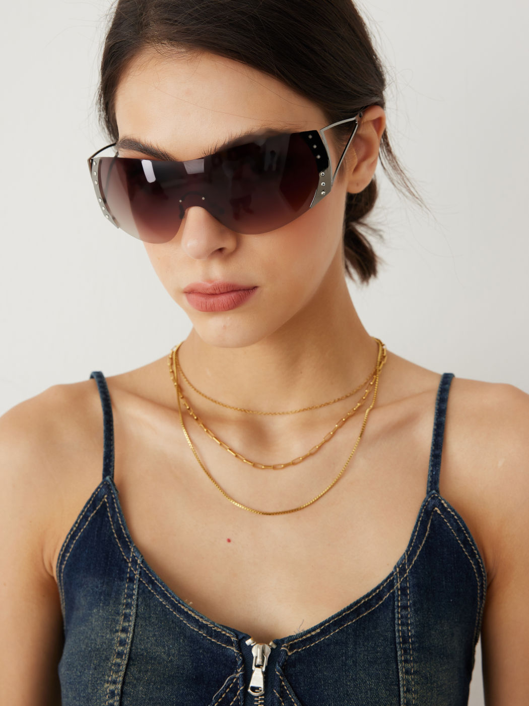Rhinestone Wrap Design Fashion Glasses with Box 
