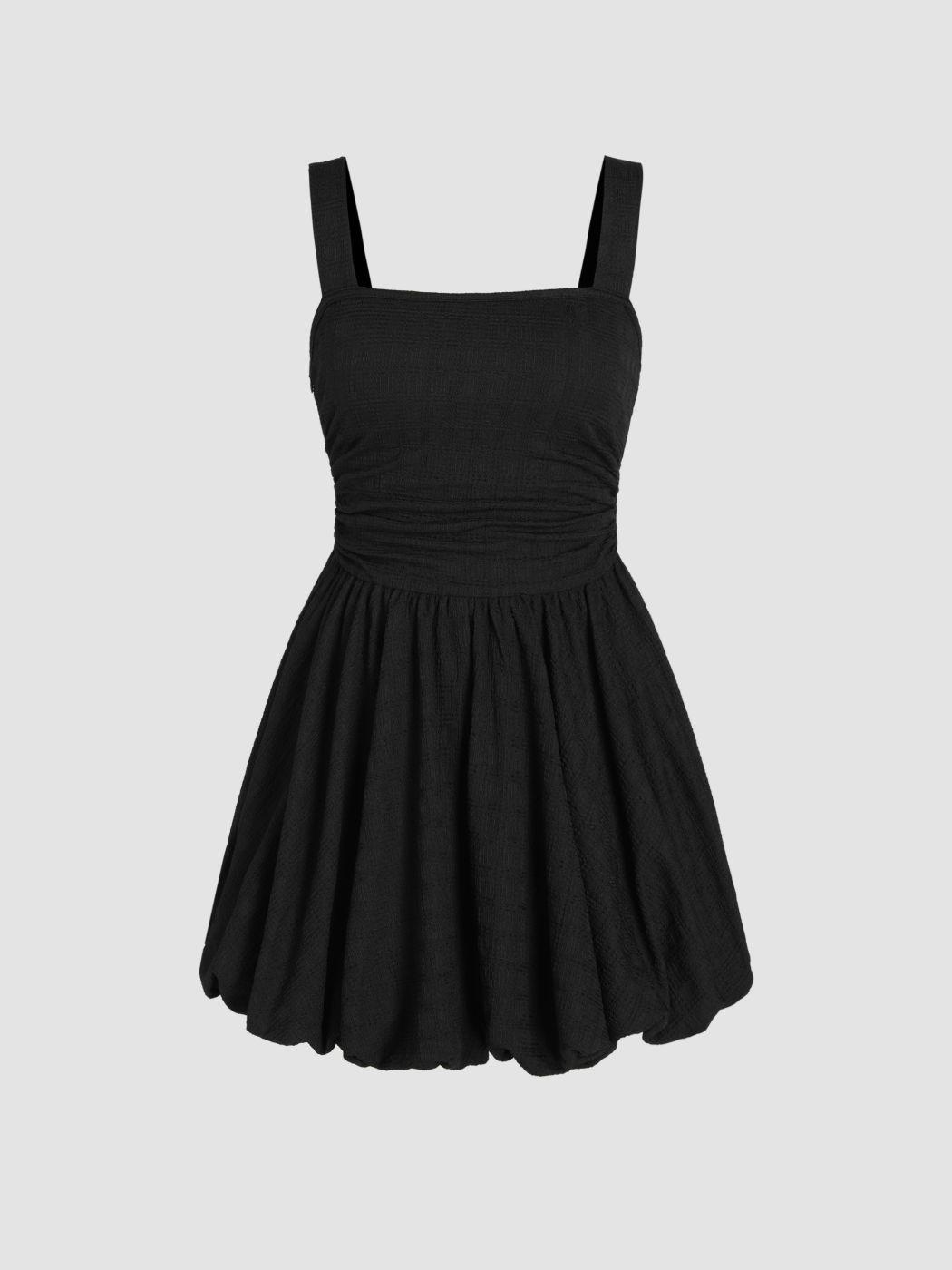 Valerian Square Neck Ruched Puff Sleeve Romper