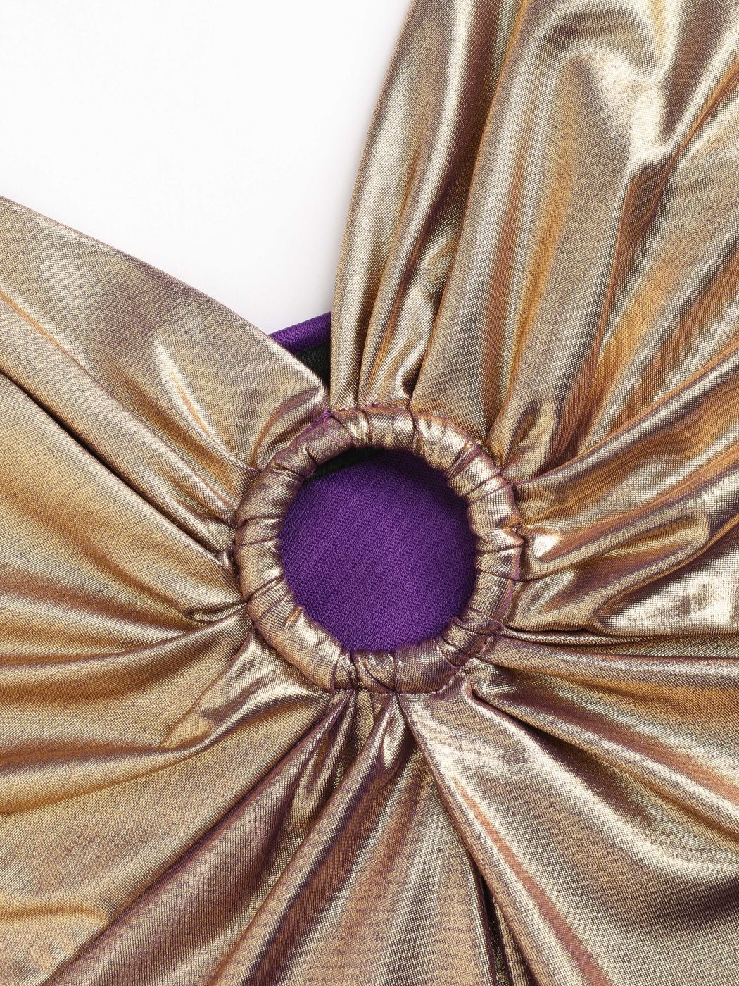 Gerafftes Minikleid mit V-Ausschnitt