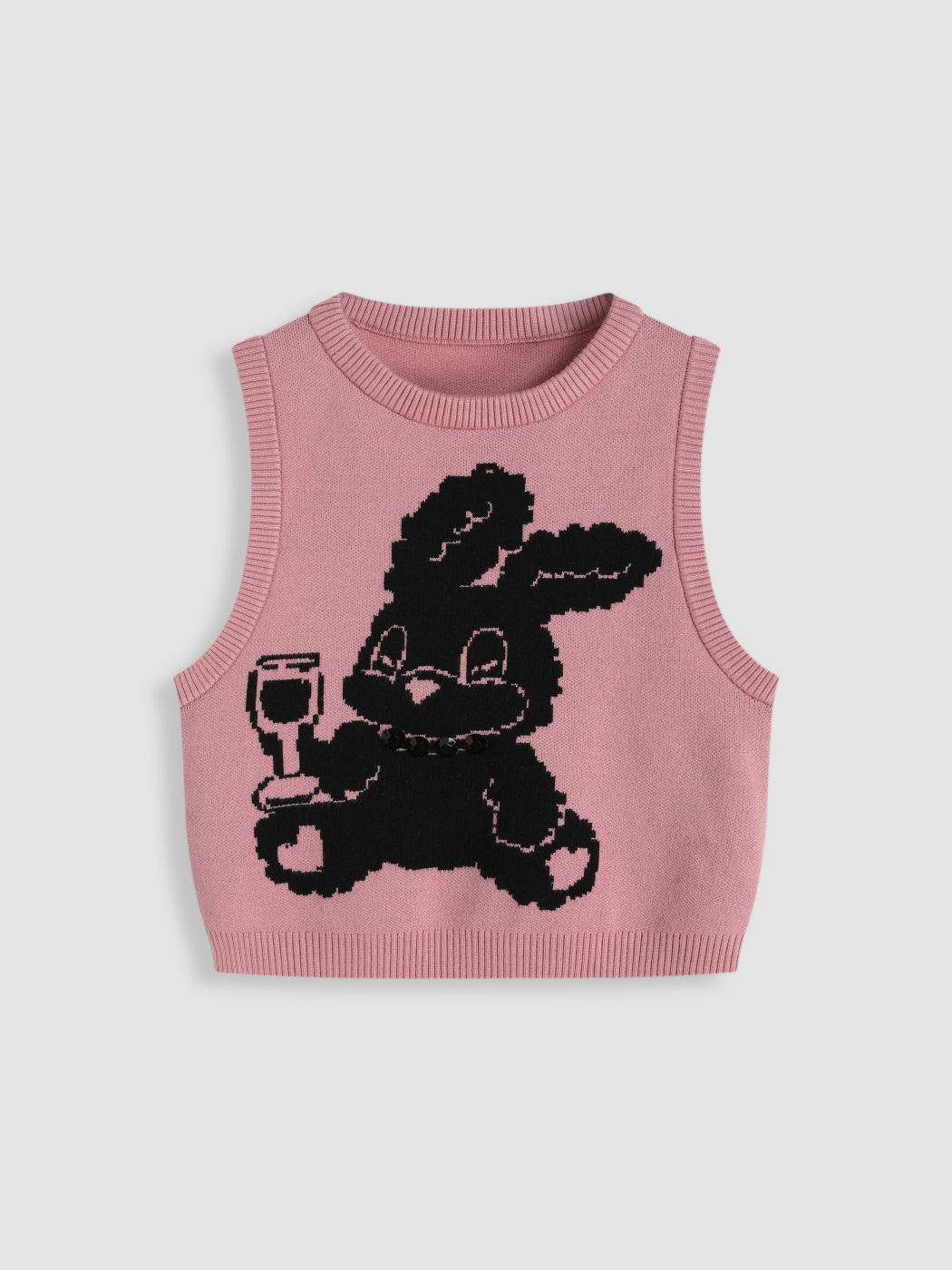 Häschen Strick Crop Tank Top