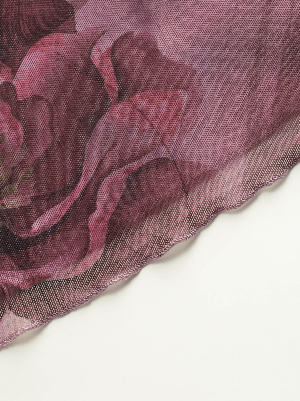 Mesh V-Ausschnitt Blumen ärmelloses Crop Top Kurve & Plus