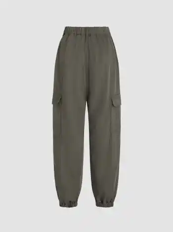  Stitch High Waist Cargo Jeans