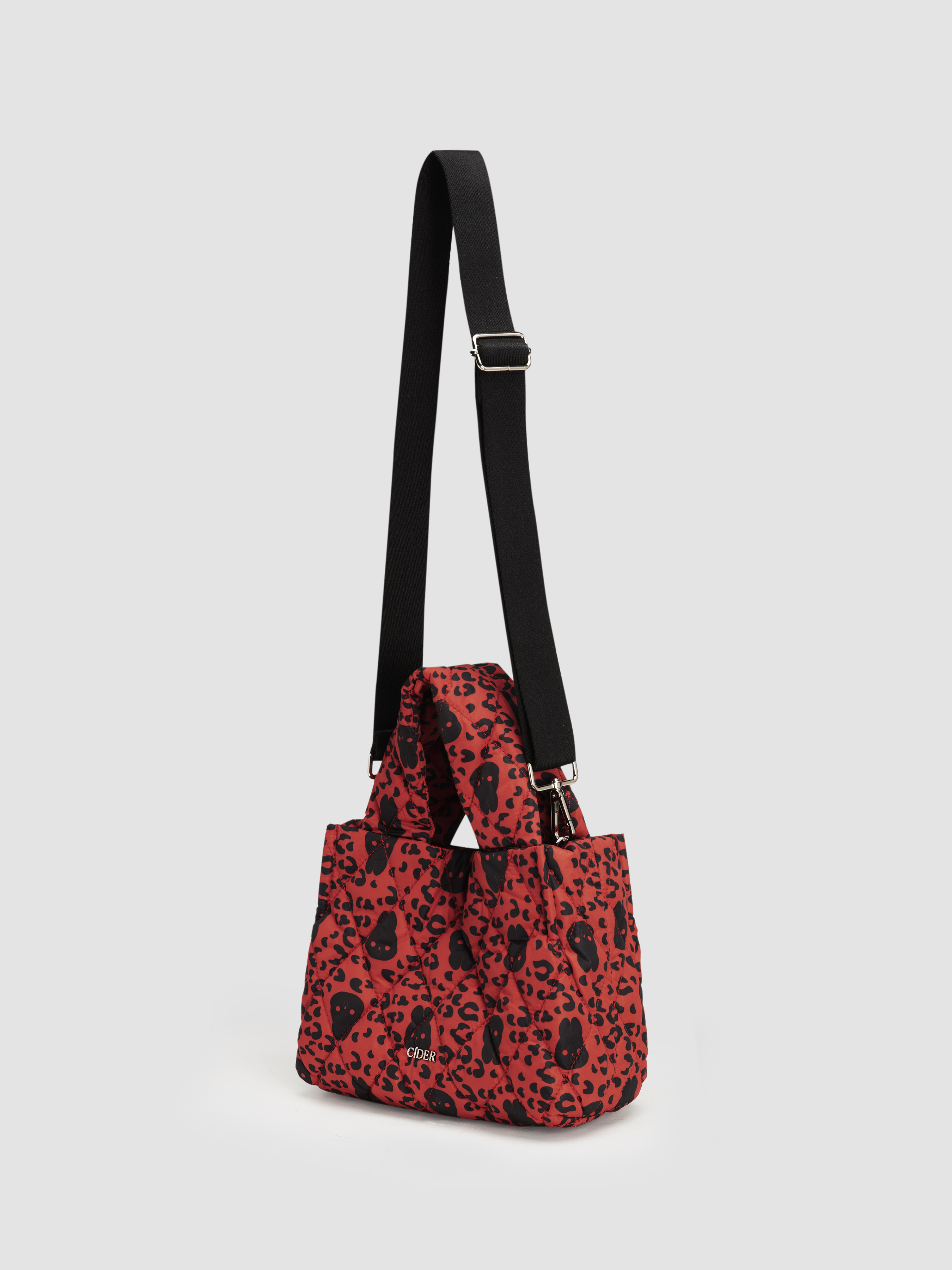 Quilted Chain Shoulder Tote Bag - Cider