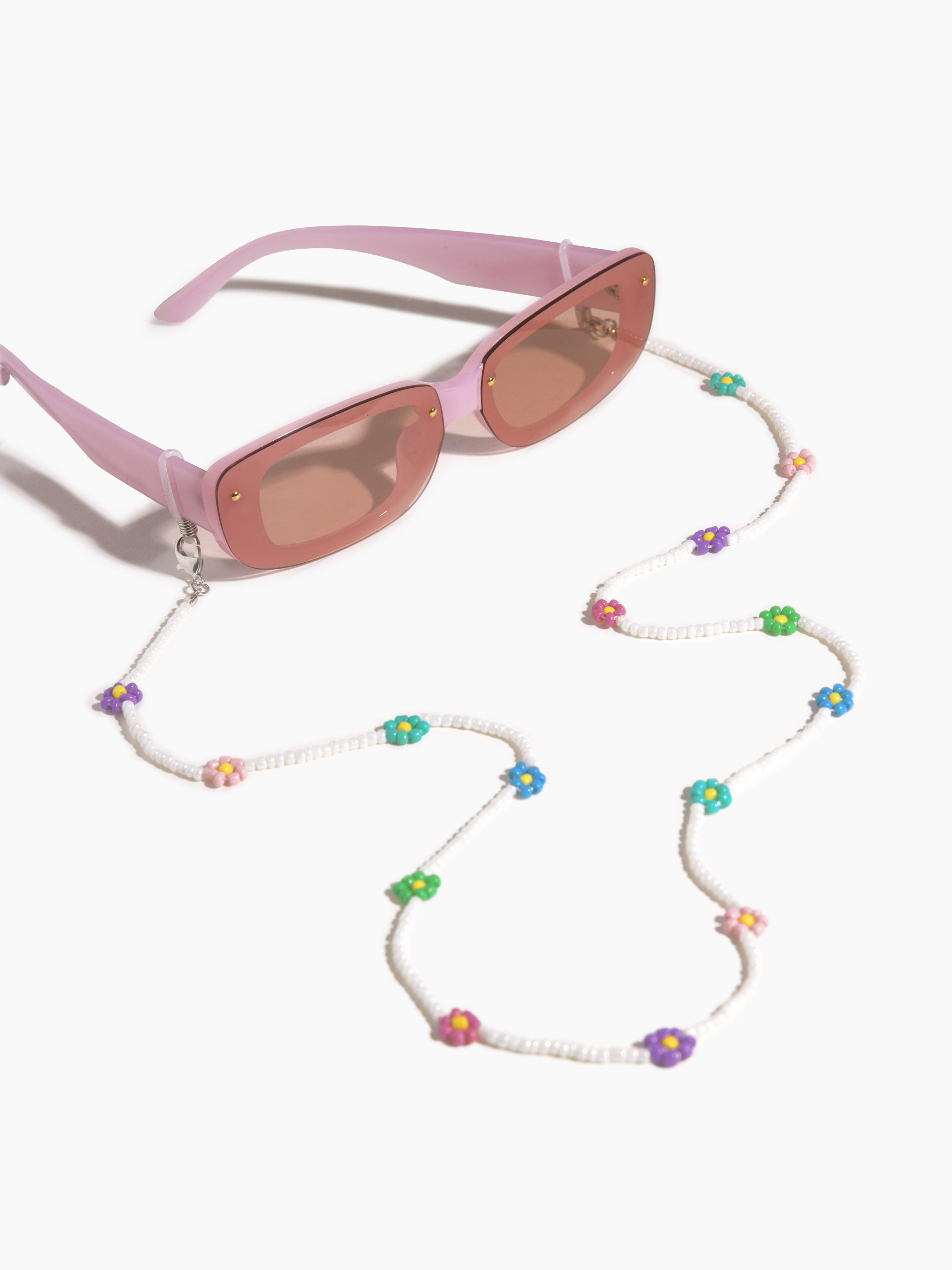 Floral Beaded Glasses Chain Cider