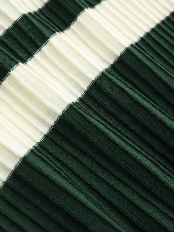 Stripe Polo Knit Top main image 0