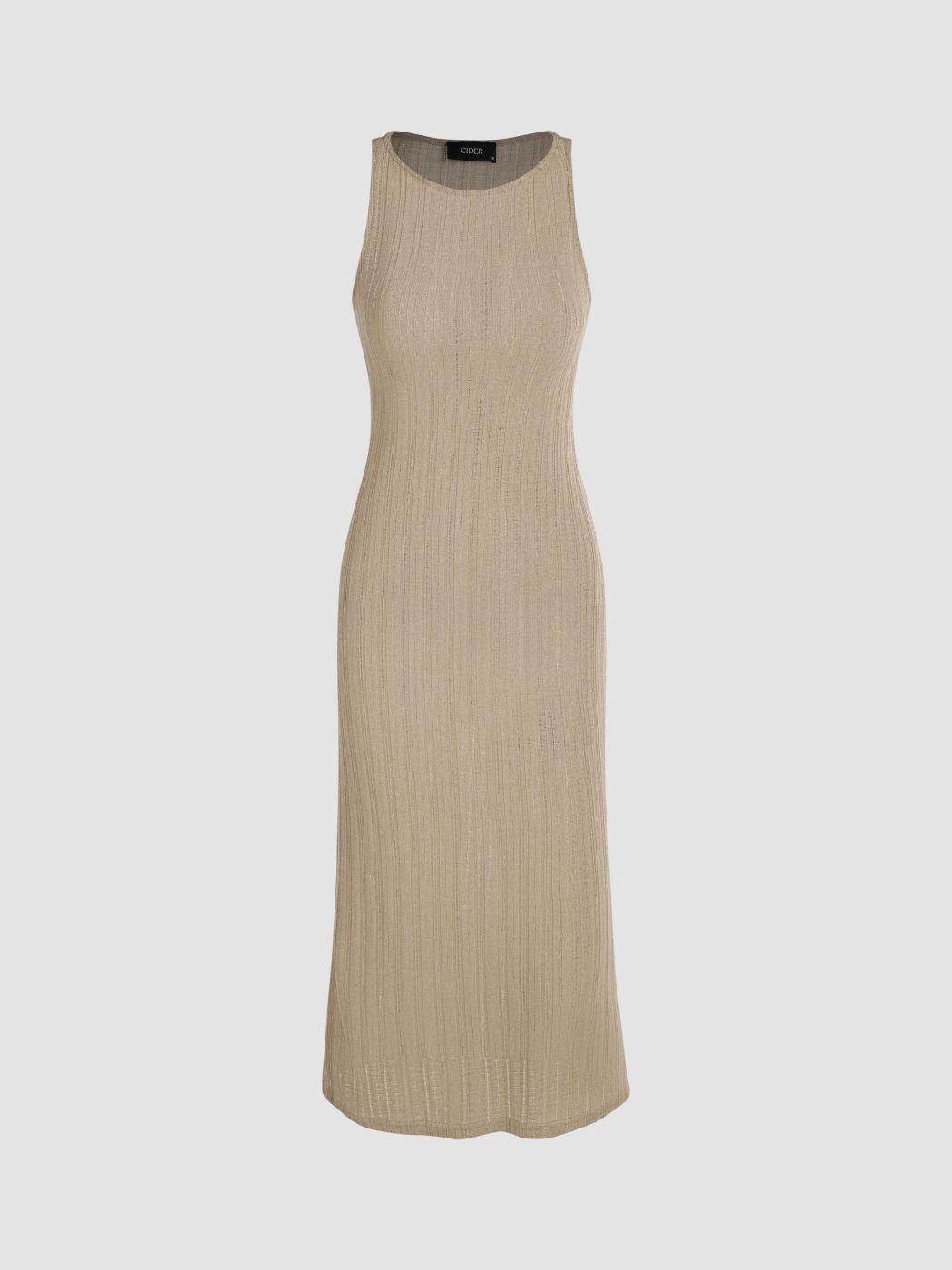 Slit Round Neck Midi Tank Dress