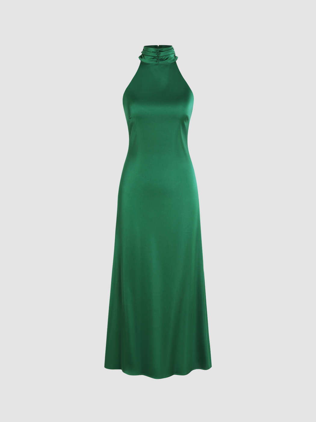 Emerald Green Halter Neck Maxi Dress