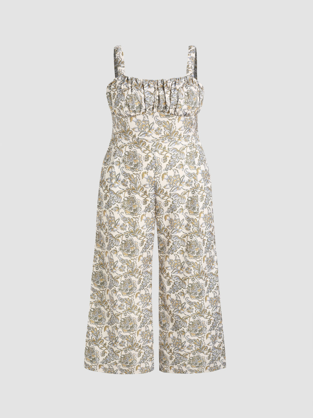 Woven Square Neck Aztec Jumpsuit Curve & Plus