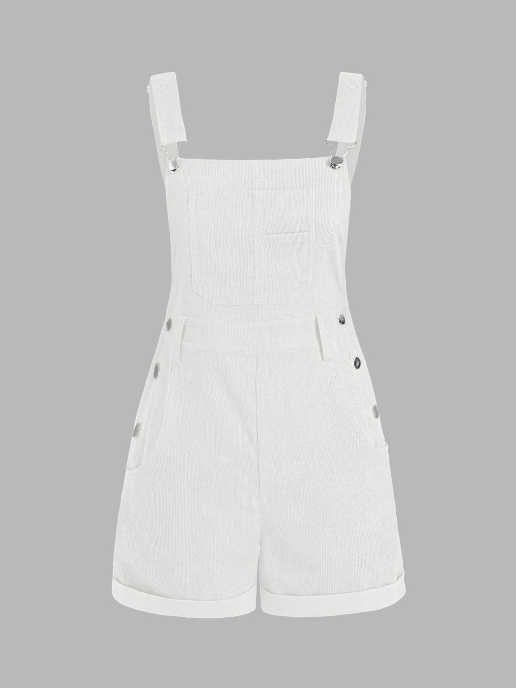 Schürzen-Playsuit aus solidem Cord