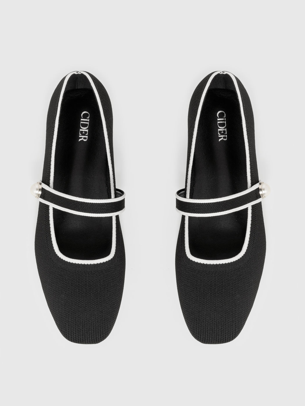 CC pearl Mary Jane flat shoes black main image 1
