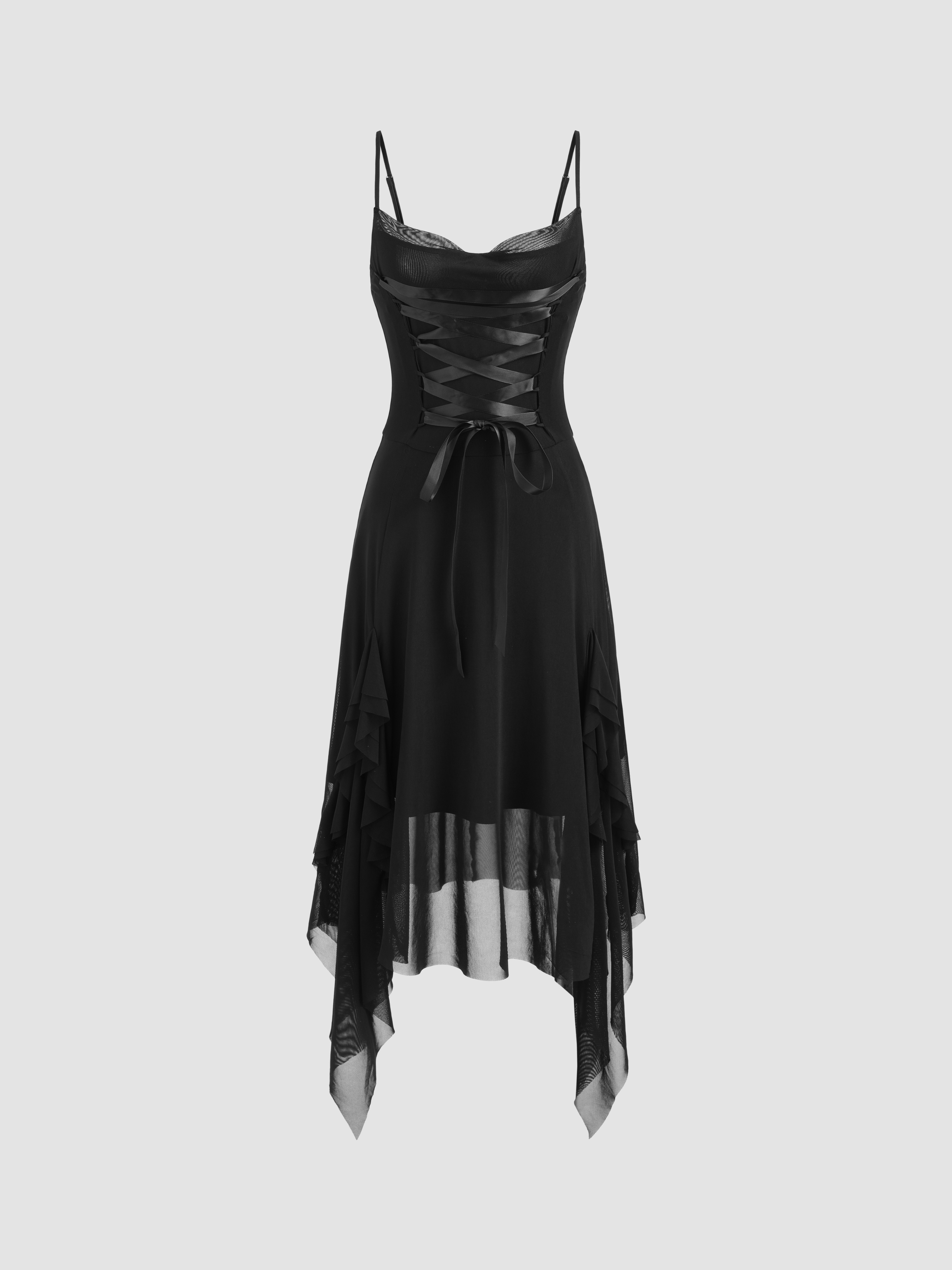Moss & Amber Ruffle Cut-Out Festival Dress