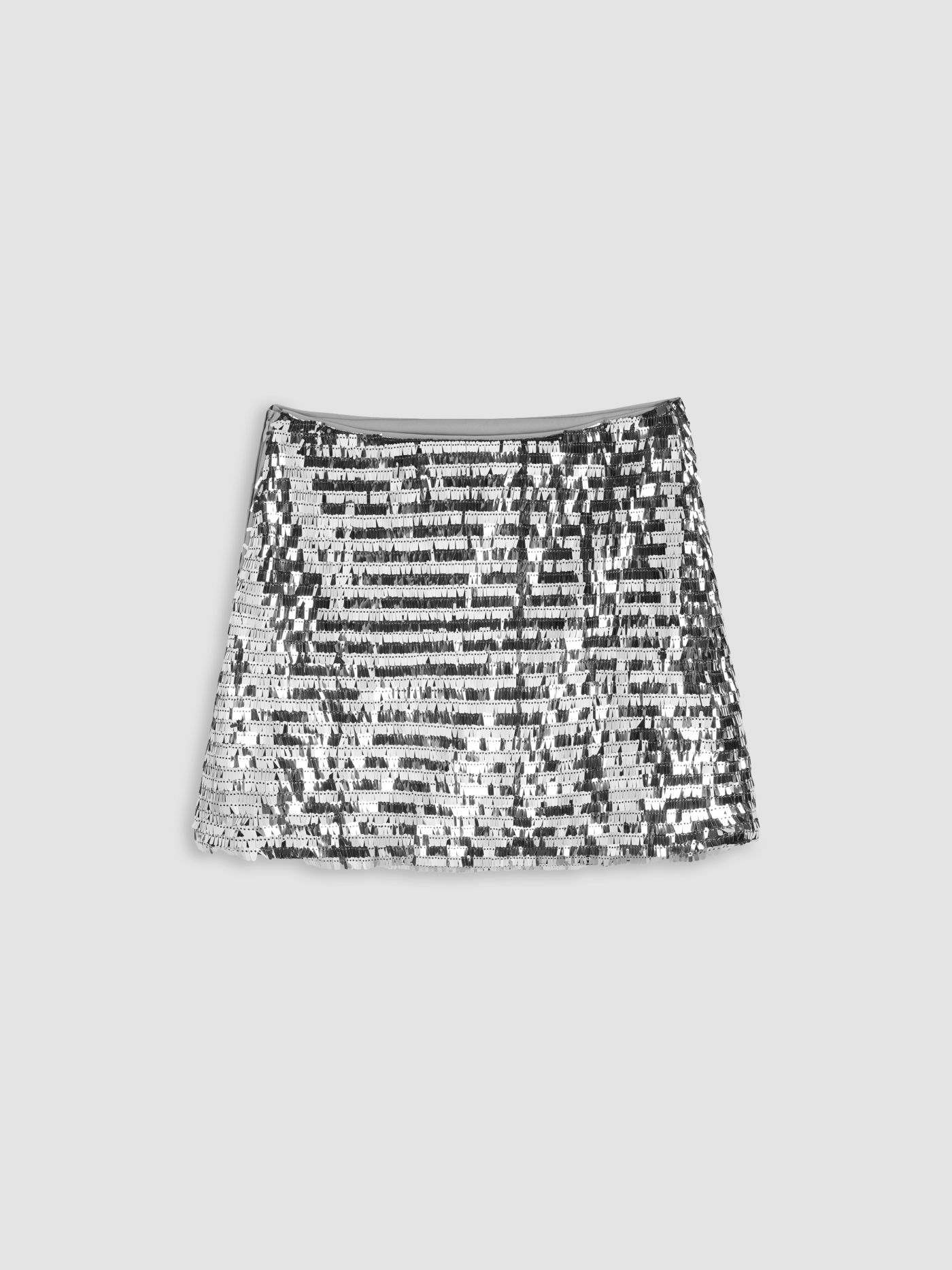  Falda Mini de Cintura Alta con Lentejuelas
