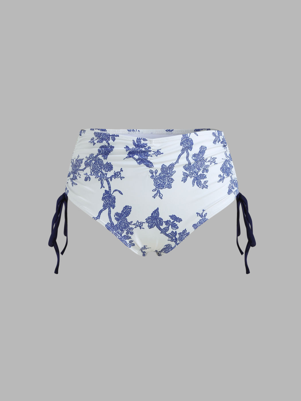 Freche Bikinihose zur Shaping mit Blumenmuster und Tunnelzug