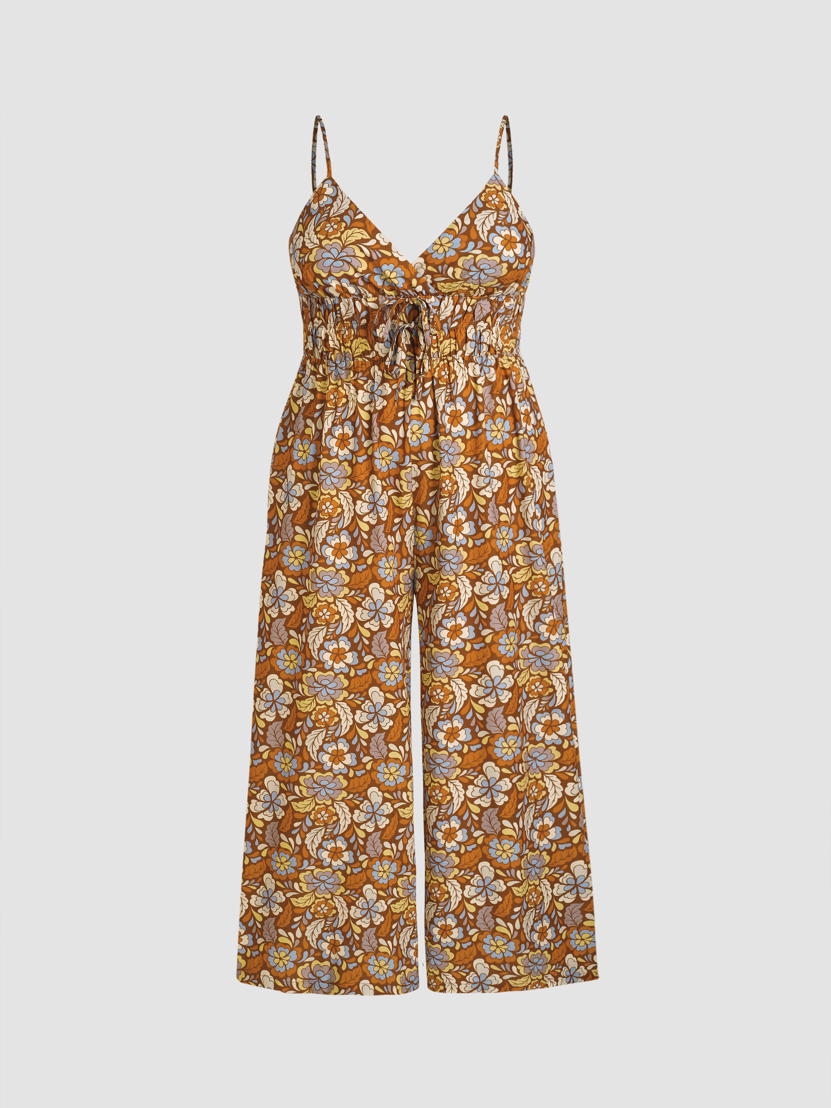 VERY J Pintuck Detail Woven Sleeveless Jumpsuit main image 0