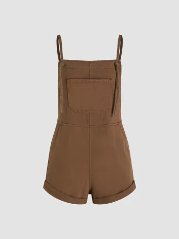 Denim Pocket Ultra Short Romper