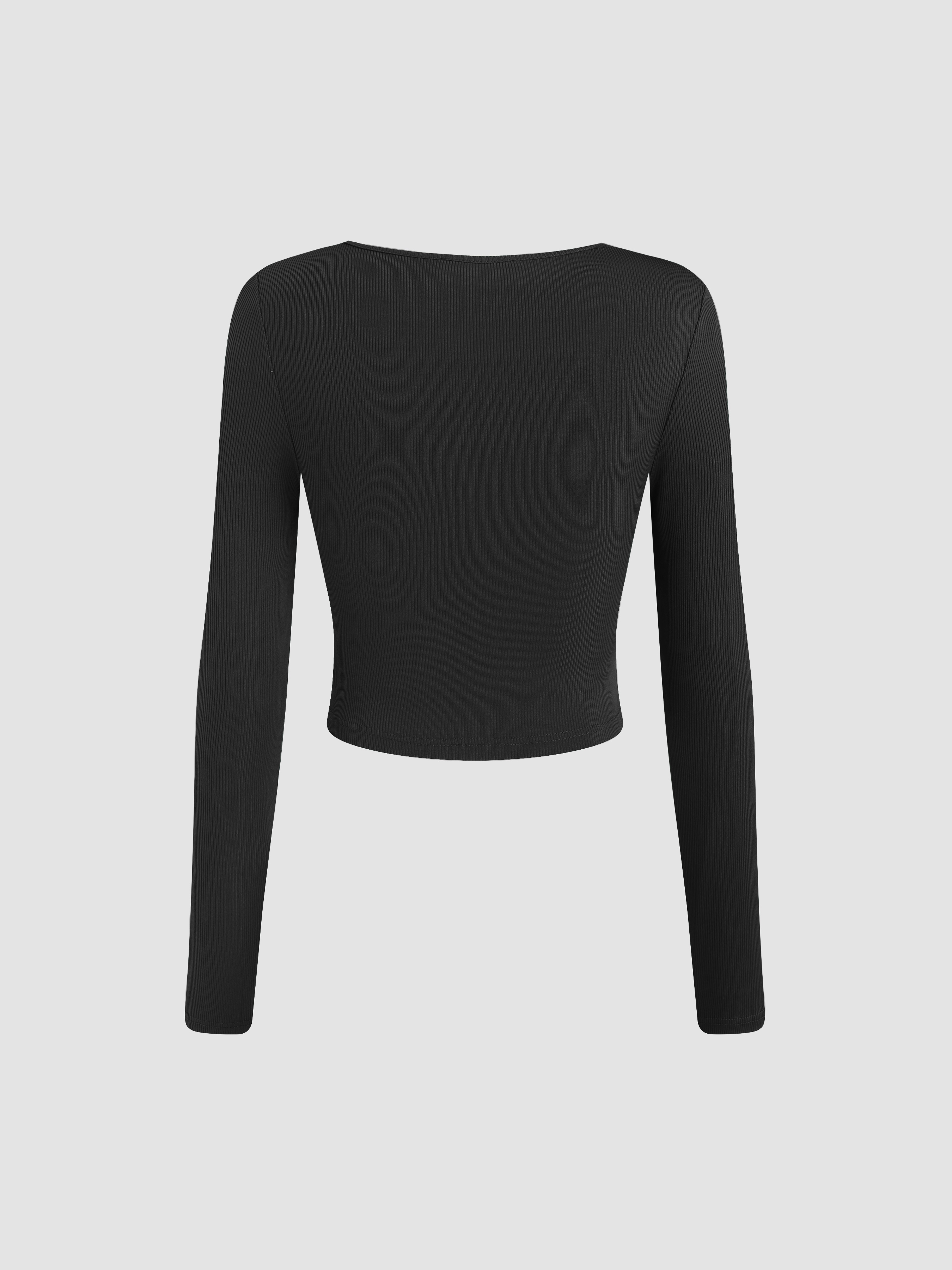 ◆GCDS◆ ROUCHES KNIT LONG SLEEVES TOP DKPAA21040SI Rosesand - Long Sleeve Plain Lace-Up Crochet Knit Shrug