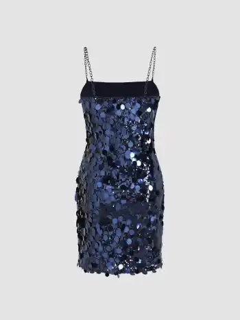 Sequin Chain Mini Dress