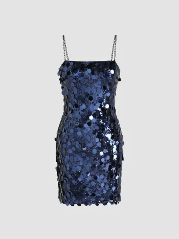 Sequin Chain Mini Dress