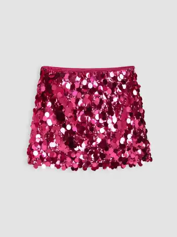Sequin Mid Waist Mini Skirt