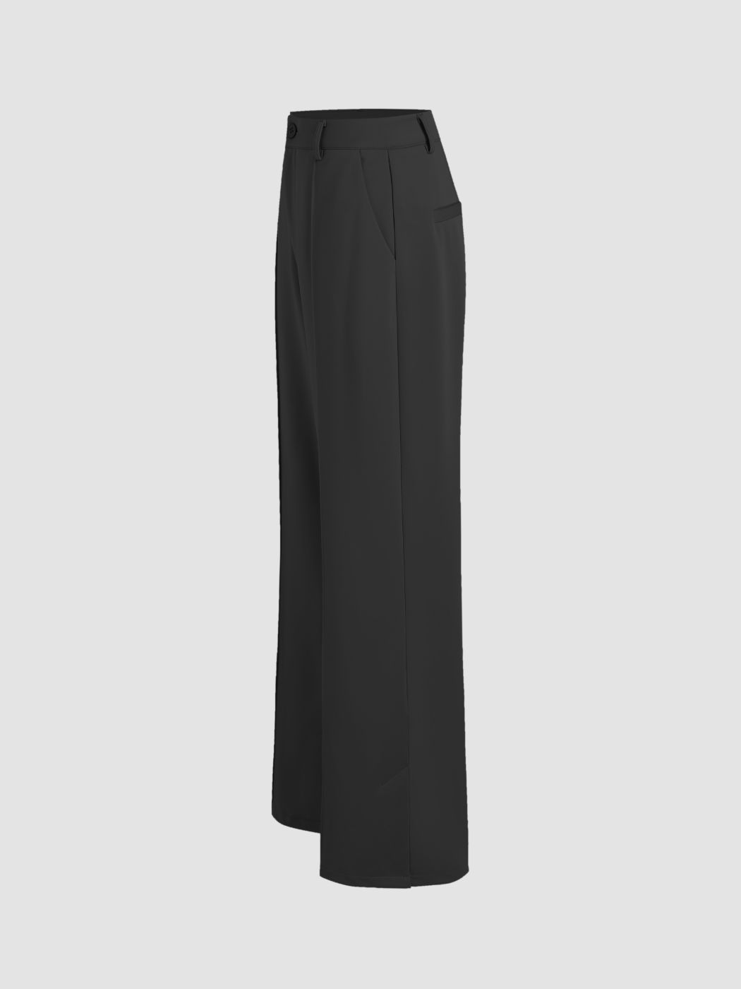 Split Straight Leg Trousers For Daily Casual Work