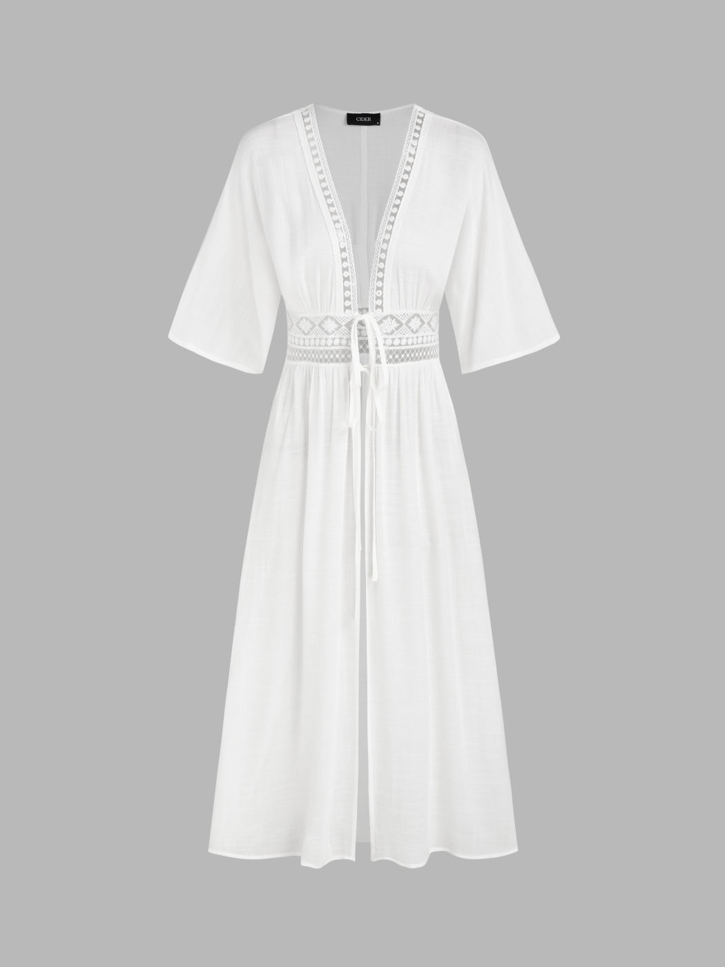 Ausgehöhltes Maxikleid mit V-Ausschnitt