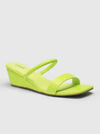 Einband-Sandalen mit dickem Absatz
