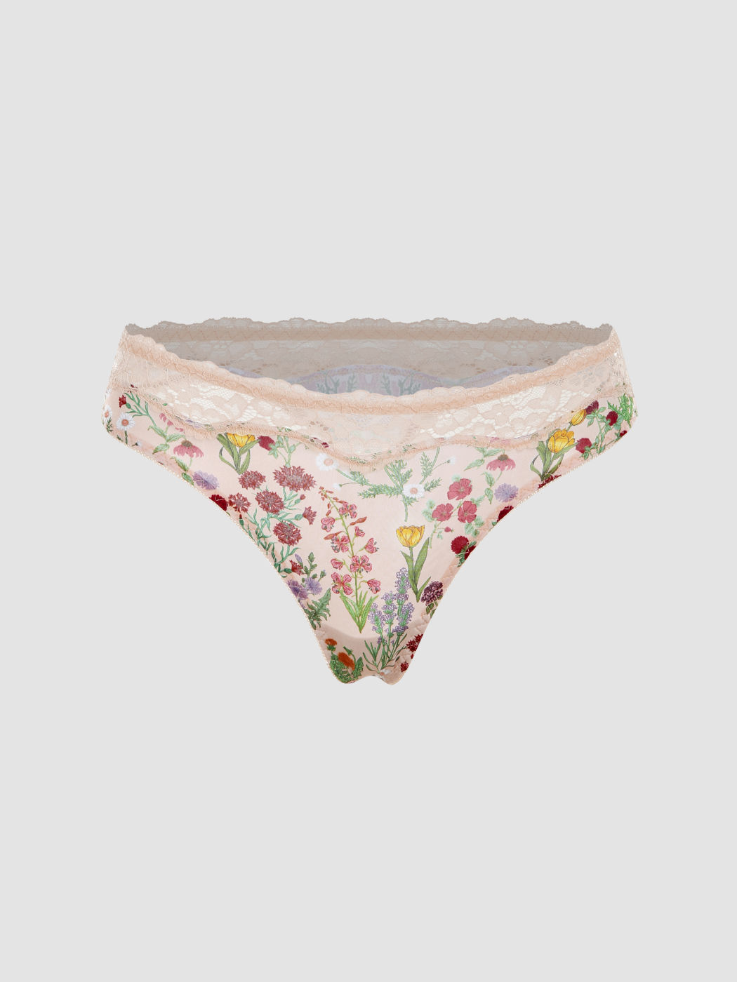 Jersey Floral Lace Patched Panty