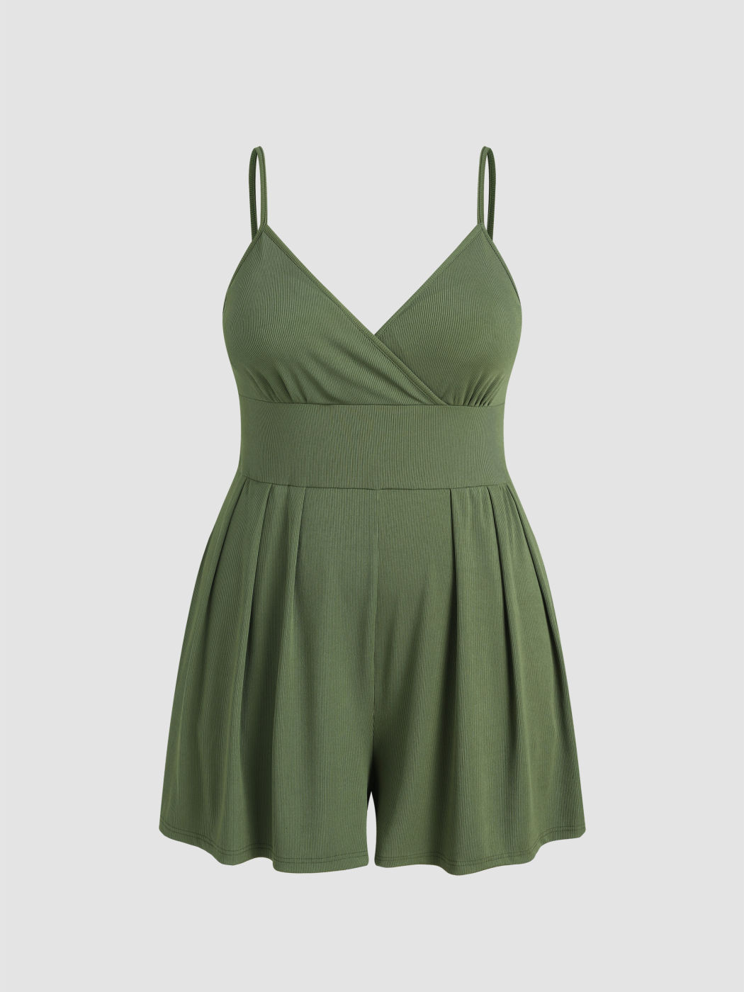V Neck Wide Leg Romper Curve & Plus