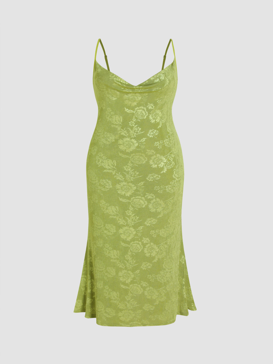 Maxikleid im Meerjungfrau-Stil aus Jacquard mit Blumenmuster Kurve & Plus