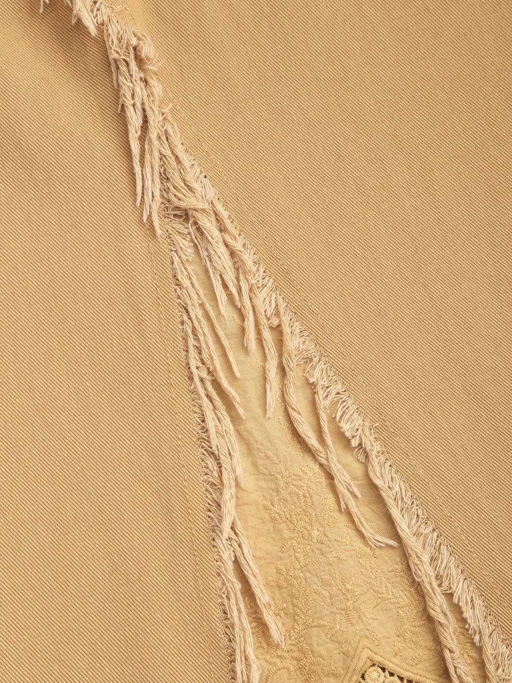 Denim-Maxirock mit geteilter Quaste und mittlerer Taille