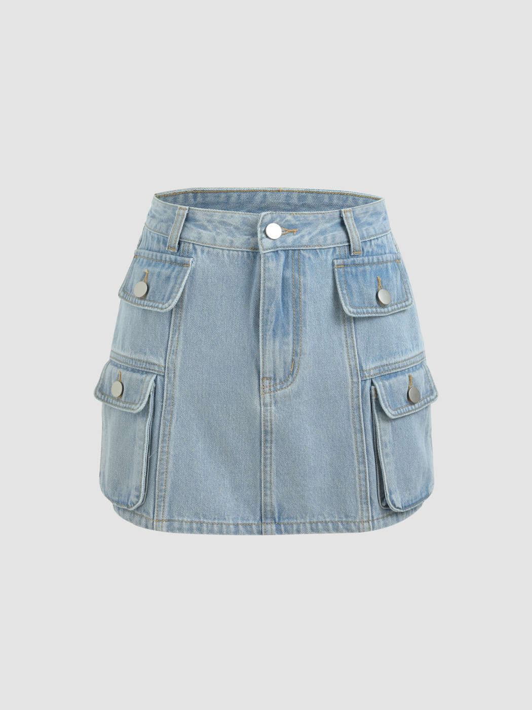 Faldas vaqueras Falda Jean Denim Falda Mini Vaquera Cargo de