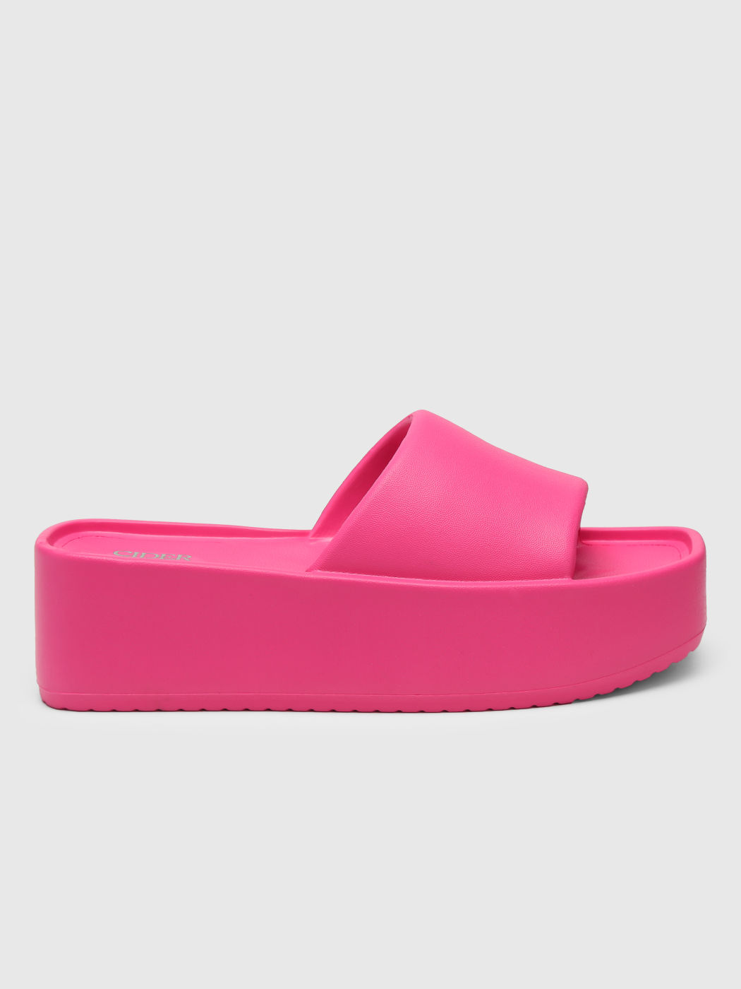 Klassische Plateau-Sandalen mit Einzelband