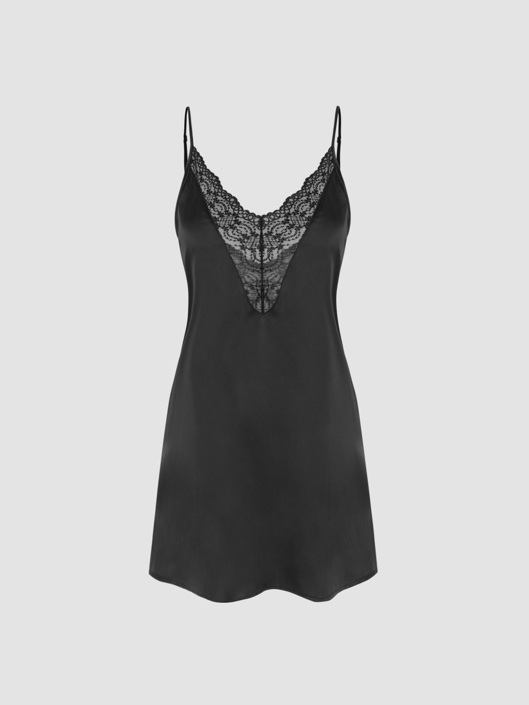  Satin Spitze Slip Kleid