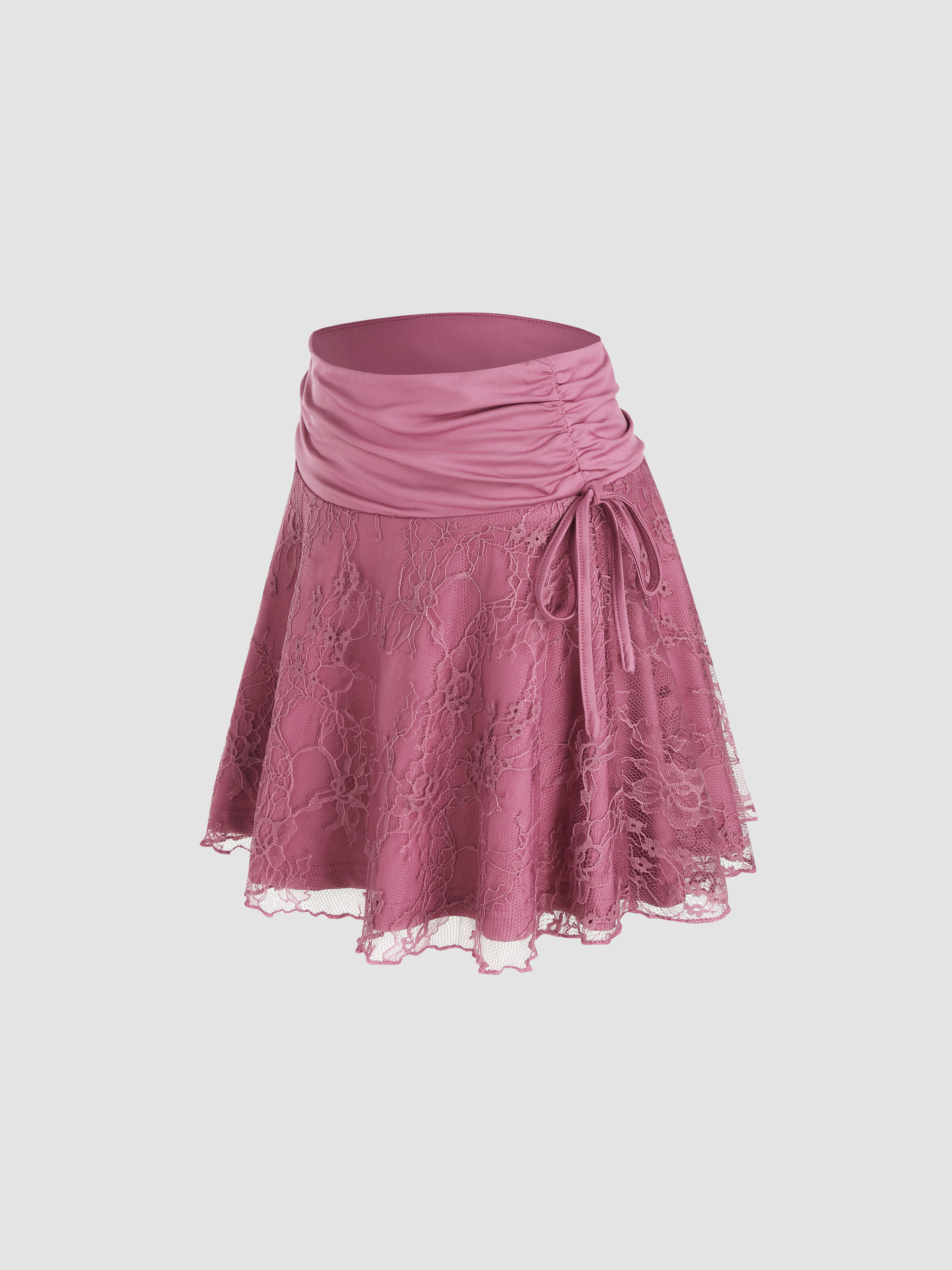 Drawstring 2025 lace skirt