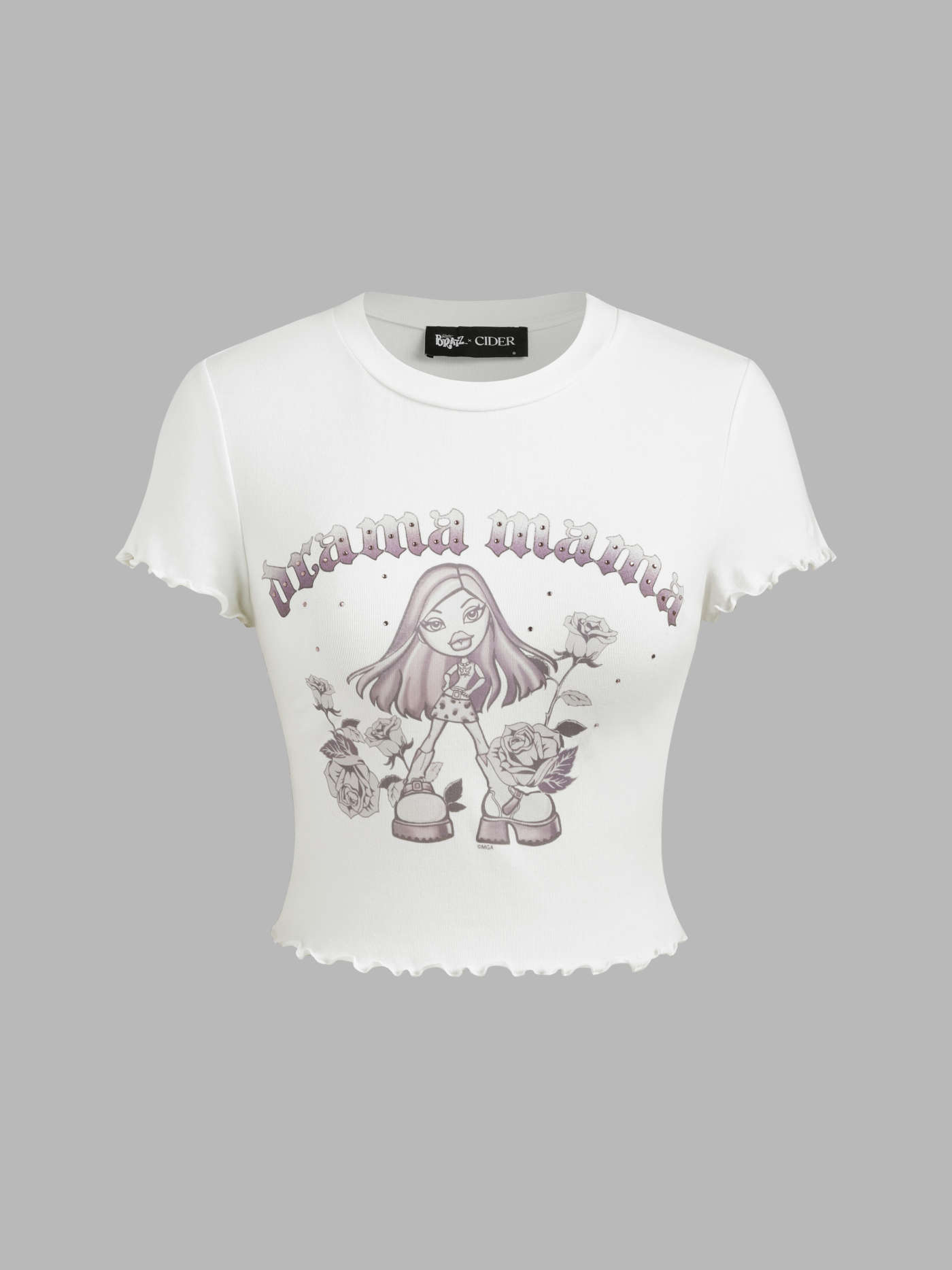 Cider X Bratz Drama Mama Baby Crop Tee