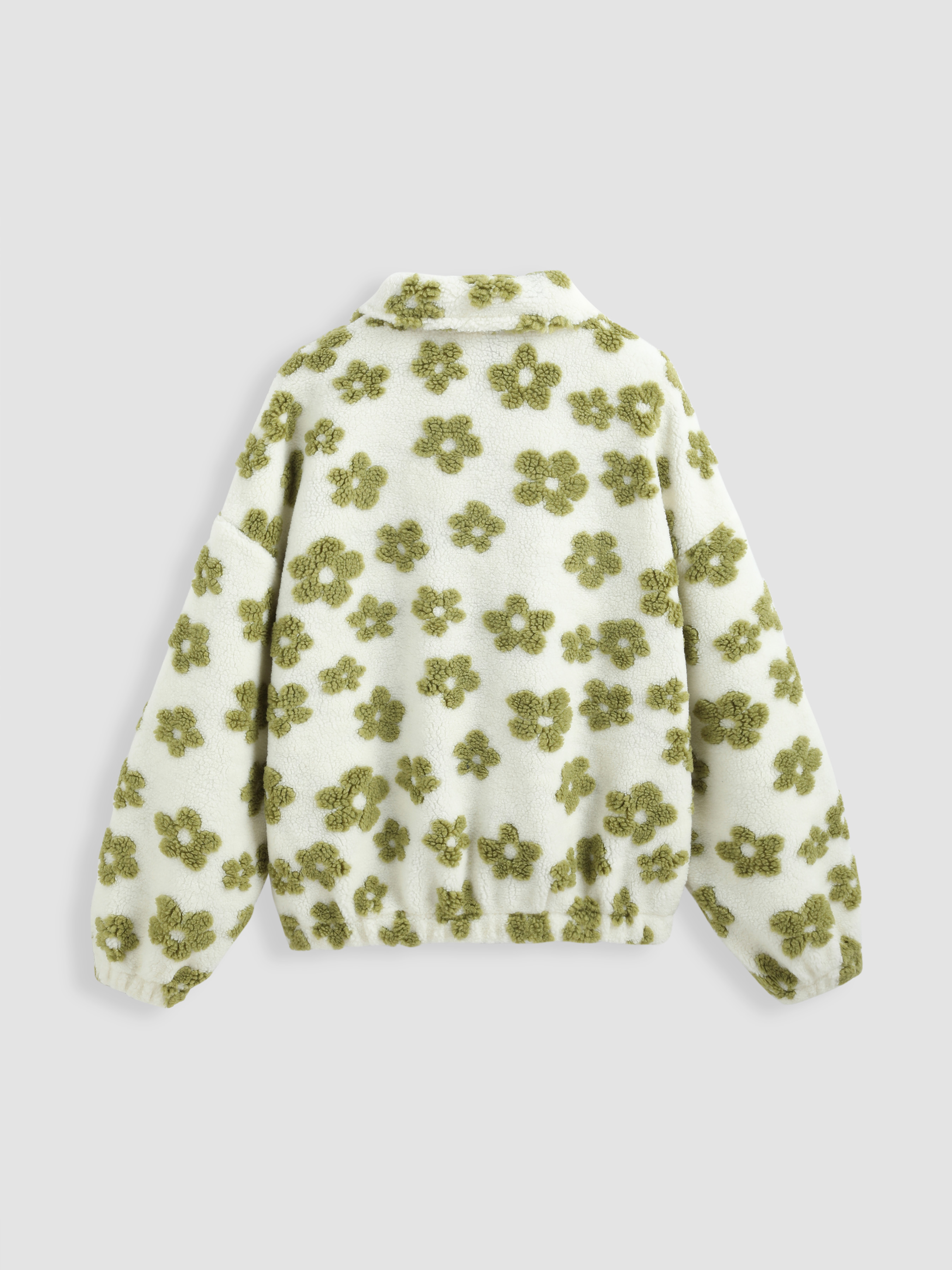 NOFFICIALNOFFICE ♥ DREAM FLOWER FLEECE JACKET /追跡付 Quilted Jacket with Flower Patch by Undercover - La Garçonne